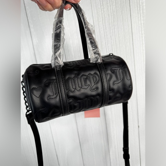 Juicy Couture Rosie Mini Barrel Crossbody Bag in Liquorice Black - Picture 6 of 10